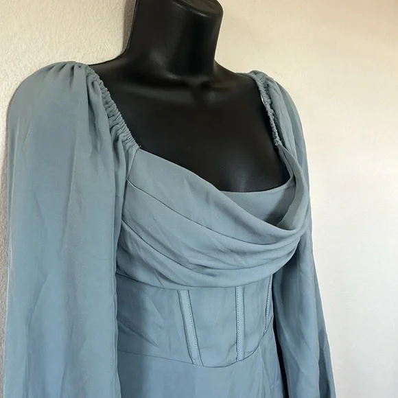 Princess Polly Lillie Long Sleeve Corset Style Blue Sage
Mini Dress - Picture 8 of 12